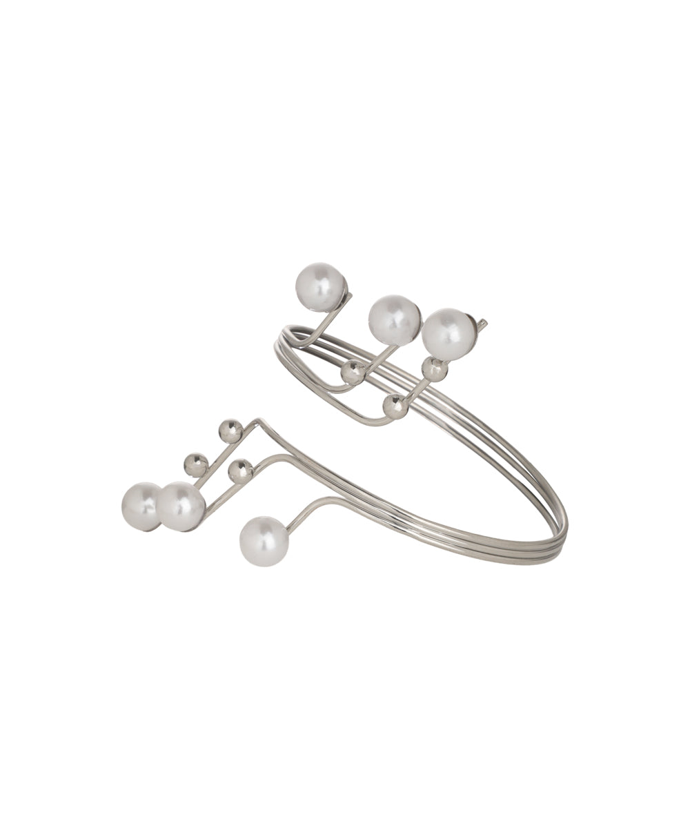 Minimalistic Pearl Branch Arm Cuff Accessory | Stylika