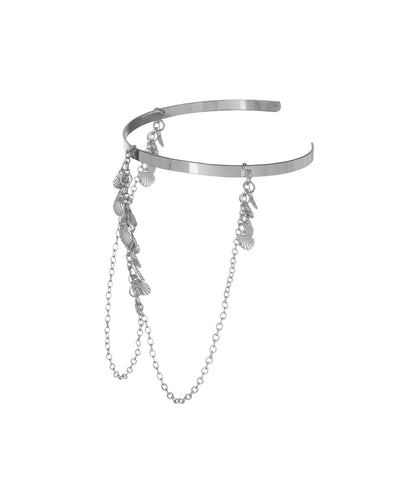 Bohemian Draped Chain Arm Cuff with Shell Charms | Stylika