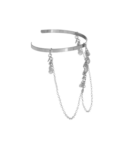 Bohemian Draped Chain Arm Cuff with Shell Charms | Stylika