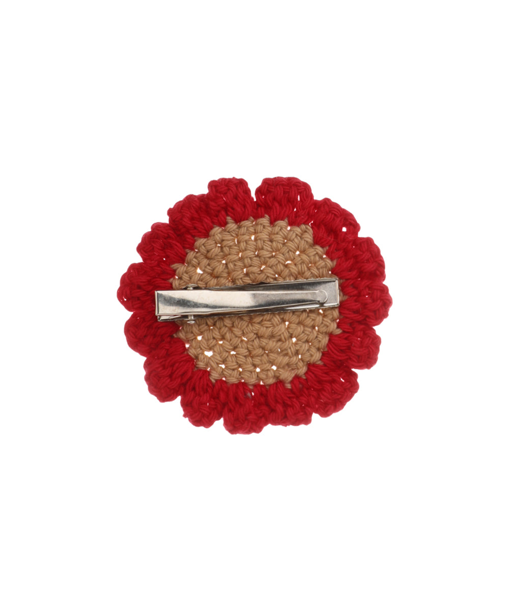 Artisan-Inspired Scalloped Two-Tone Crochet Hair Clip | Stylika