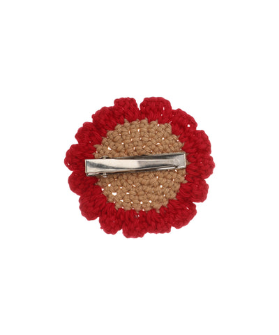 Artisan-Inspired Scalloped Two-Tone Crochet Hair Clip | Stylika