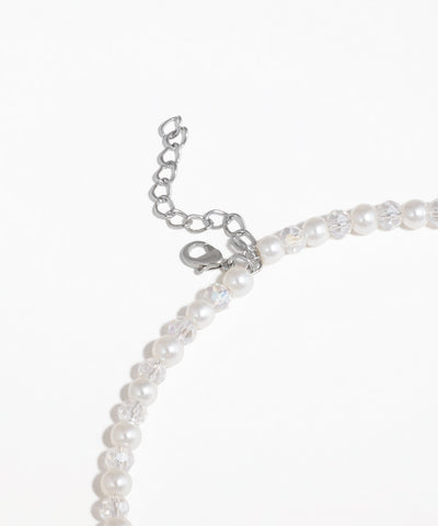 Dainty Glossy and Faceted Bead Choker Necklace | Stylika
