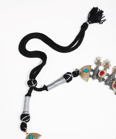 Oxidised Choker Necklace Set with Jhumkas | Stylika