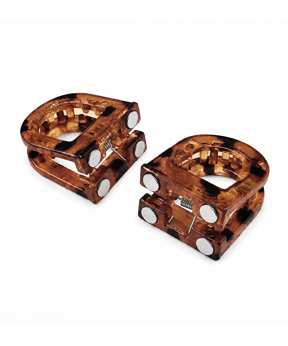Rust D-shaped Magnetic Hair Clip | Stylika