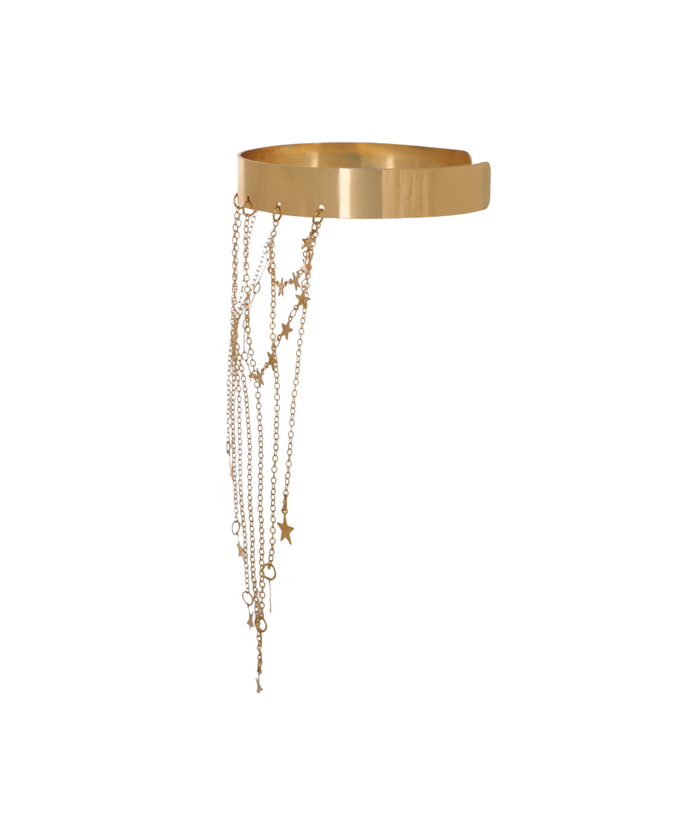 Playful Star Dangle Chain Arm Cuff for Festive Looks | Stylika