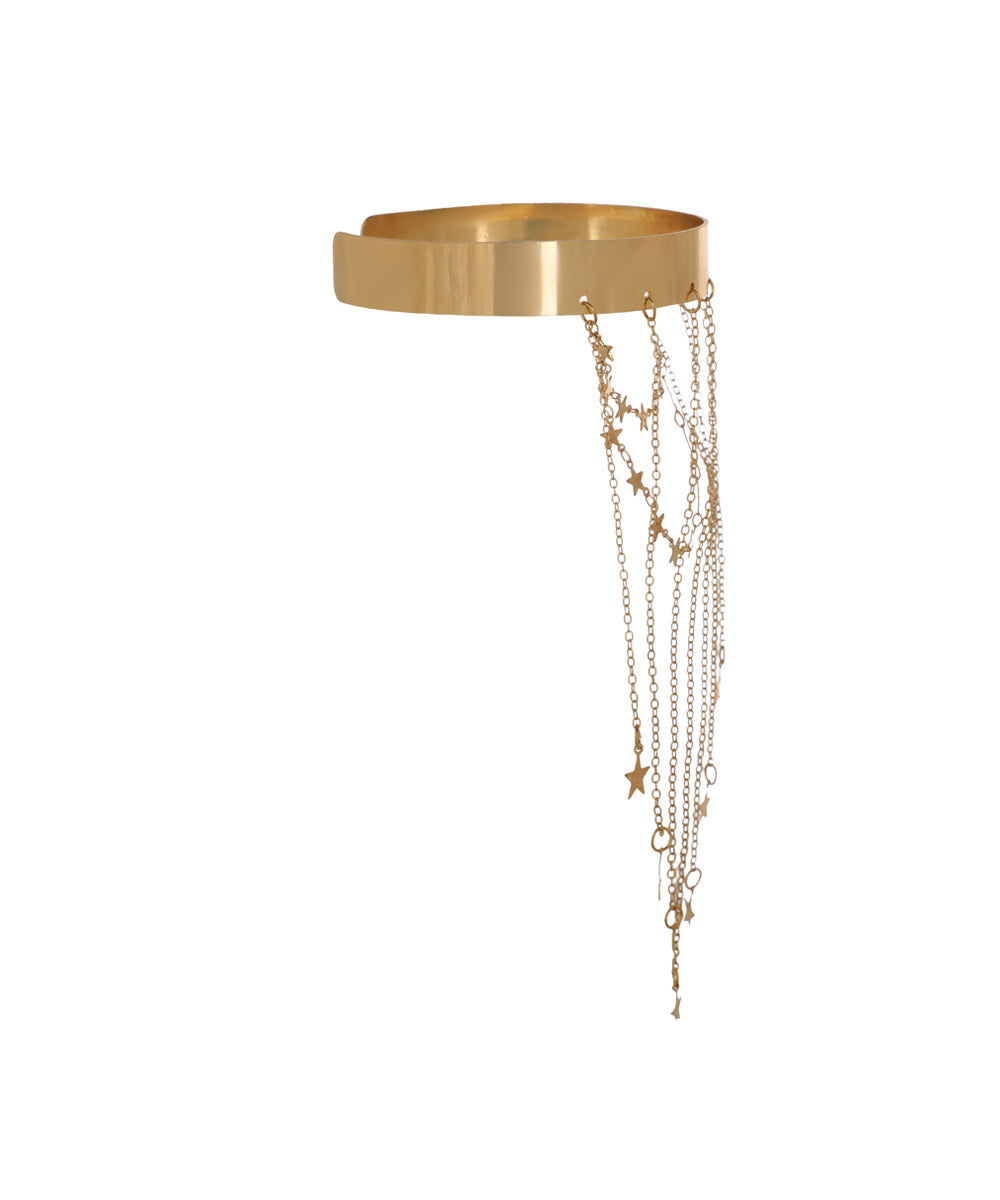 Playful Star Dangle Chain Arm Cuff for Festive Looks | Stylika
