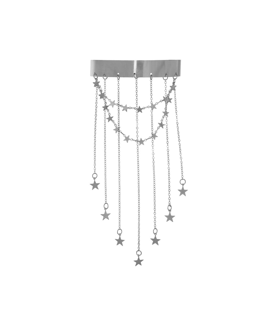 Playful Star Dangle Chain Arm Cuff for Festive Looks | Stylika