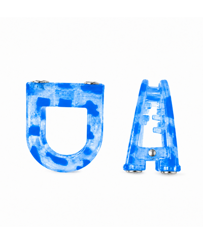 Clear Cobalt D-shaped Magnetic Hair Clip | Stylika