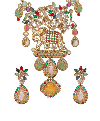 Elephant Pushpvan Necklace | Stylika