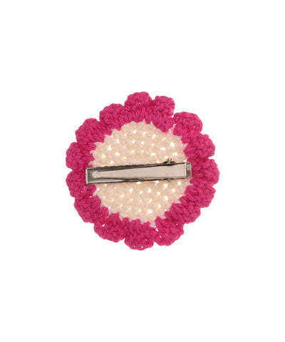 Artisan-Inspired Scalloped Two-Tone Crochet Hair Clip | Stylika