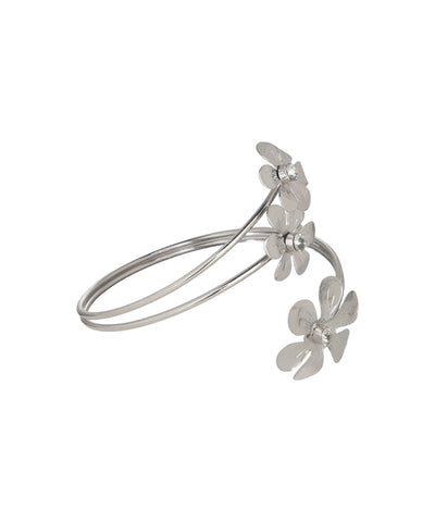 Floral Motif Open Arm Cuff | Stylika