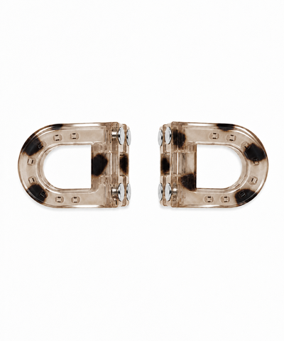 Clear Smoky D-shaped Magnetic Hair Clip | Stylika
