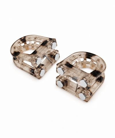 Clear Smoky D-shaped Magnetic Hair Clip | Stylika