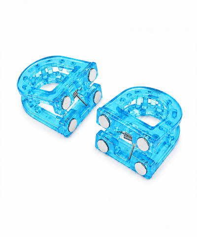 Aqua Blue D-shaped Magnetic Hair Clip | Stylika