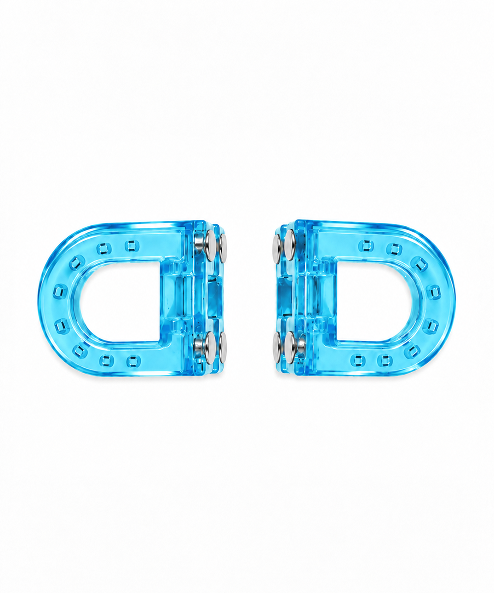 Aqua Blue D-shaped Magnetic Hair Clip | Stylika