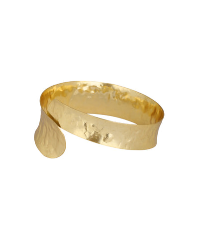 Contemporary Hammered Finish Wide Arm Cuff Accessory | Stylika