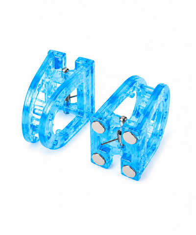 Aqua Blue D-shaped Magnetic Hair Clip | Stylika