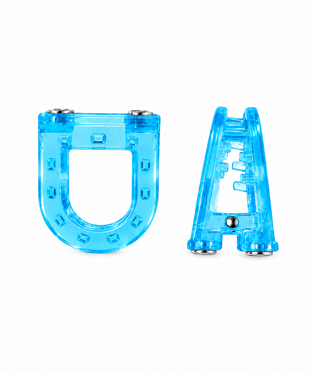 Aqua Blue D-shaped Magnetic Hair Clip | Stylika