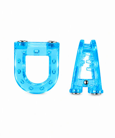 Aqua Blue D-shaped Magnetic Hair Clip | Stylika