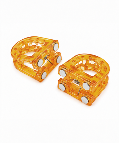 Honey Amber D-shaped Magnetic Hair Clip | Stylika