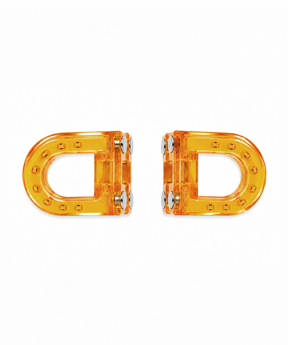 Honey Amber D-shaped Magnetic Hair Clip | Stylika