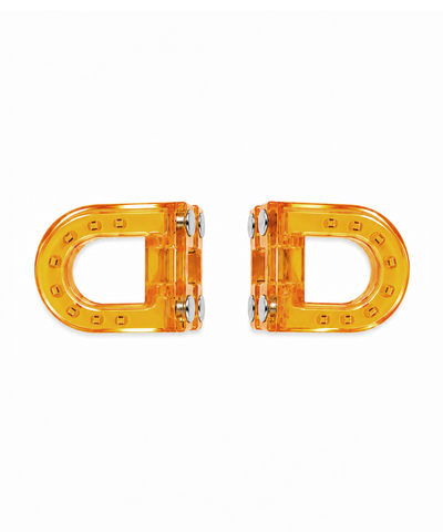 Honey Amber D-shaped Magnetic Hair Clip | Stylika