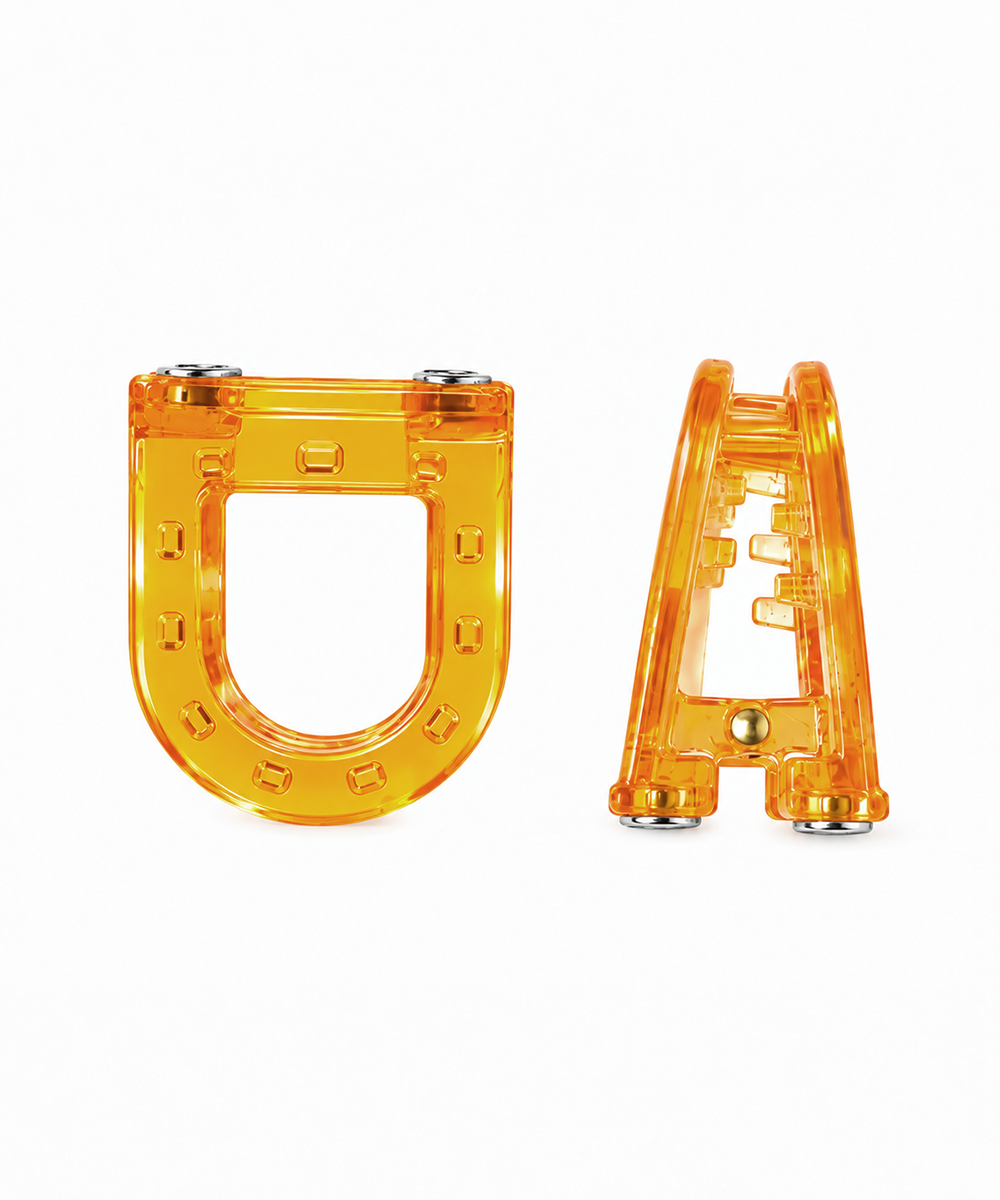 Honey Amber D-shaped Magnetic Hair Clip | Stylika
