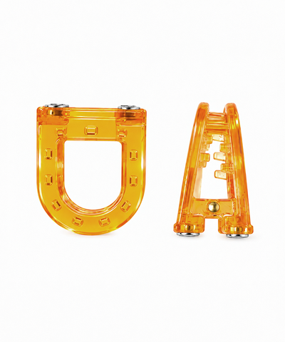 Honey Amber D-shaped Magnetic Hair Clip | Stylika