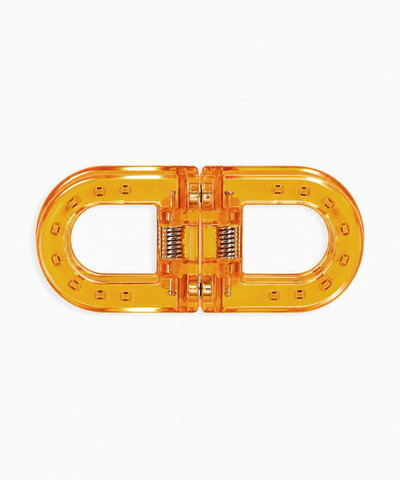 Honey Amber D-shaped Magnetic Hair Clip | Stylika