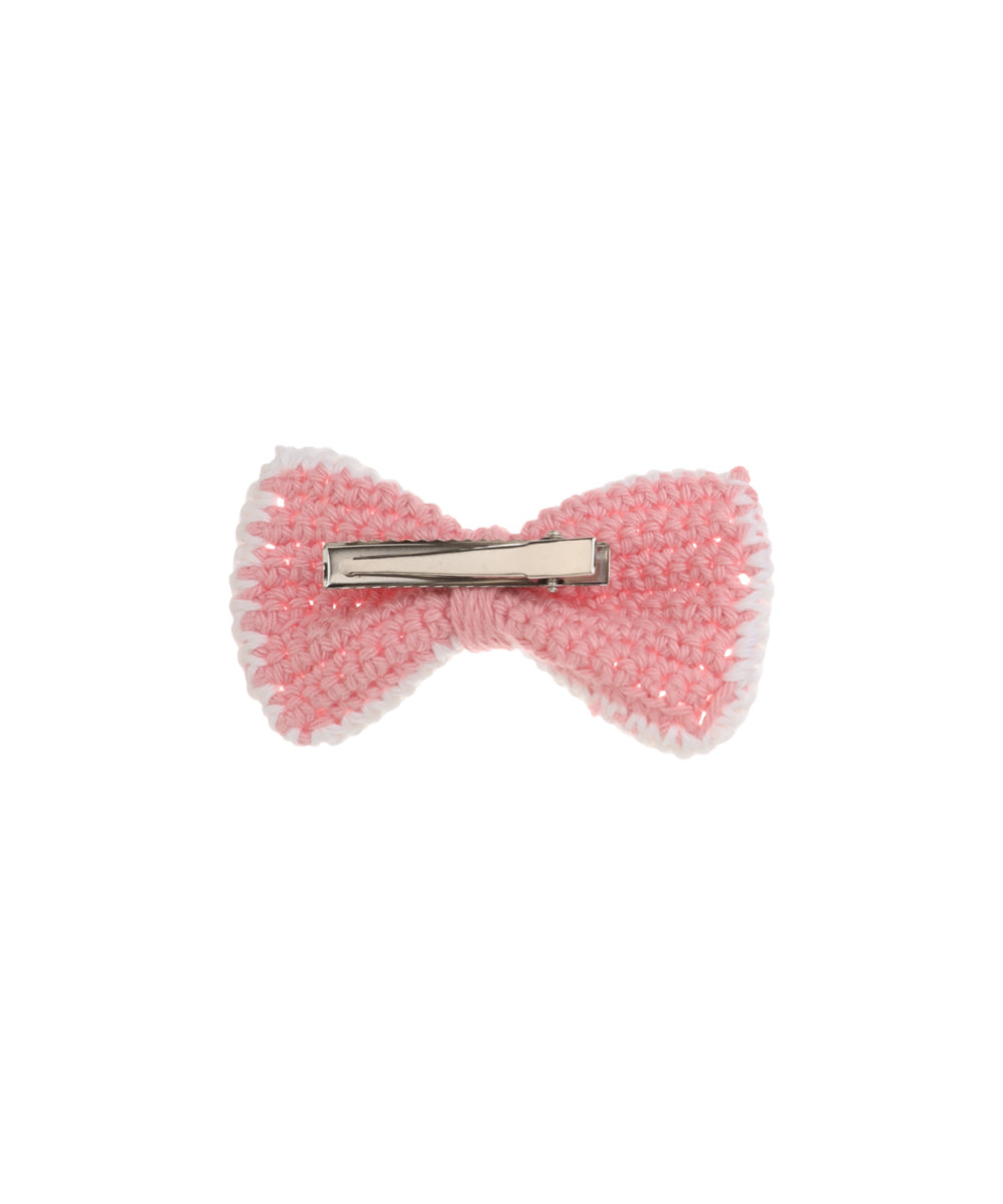 Soft Knit Bow Crochet Hair Clip | Stylika