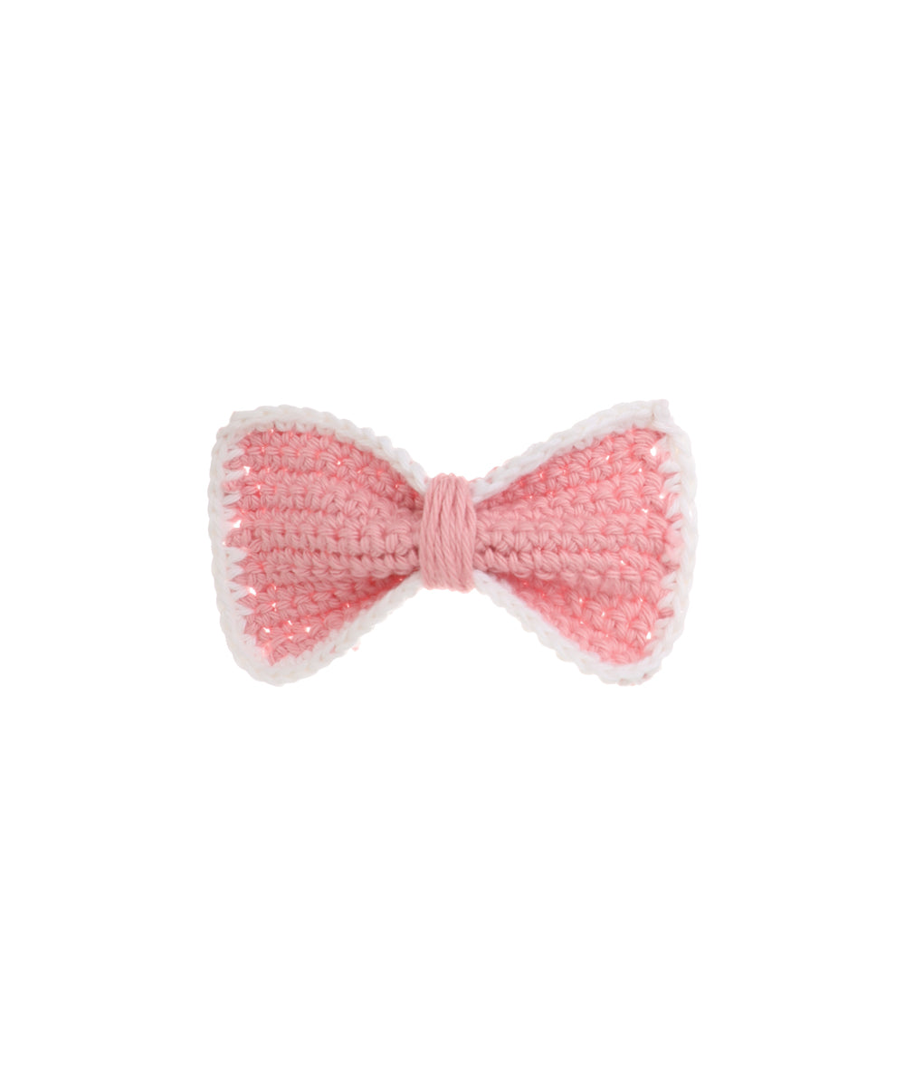Soft Knit Bow Crochet Hair Clip | Stylika