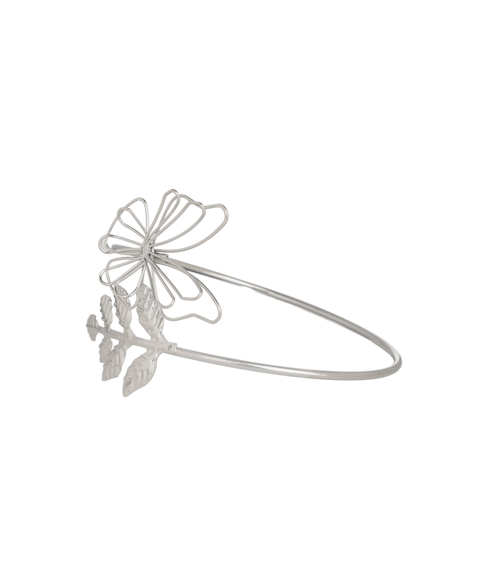 Minimalistic Butterfly and Leaf Motif Arm Cuff | Stylika