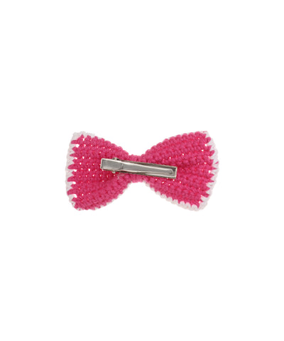 Soft Knit Bow Crochet Hair Clip | Stylika