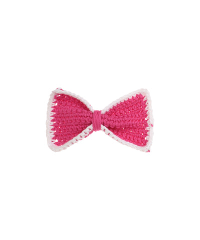 Soft Knit Bow Crochet Hair Clip | Stylika