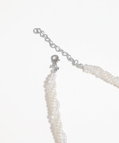 Intricate Twisted Bead Pattern Choker Necklace | Stylika