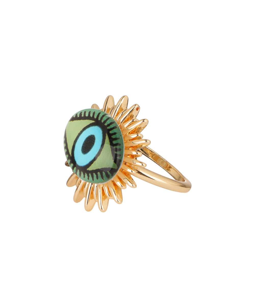 Sunburst Evil Eye Ring | Stylika