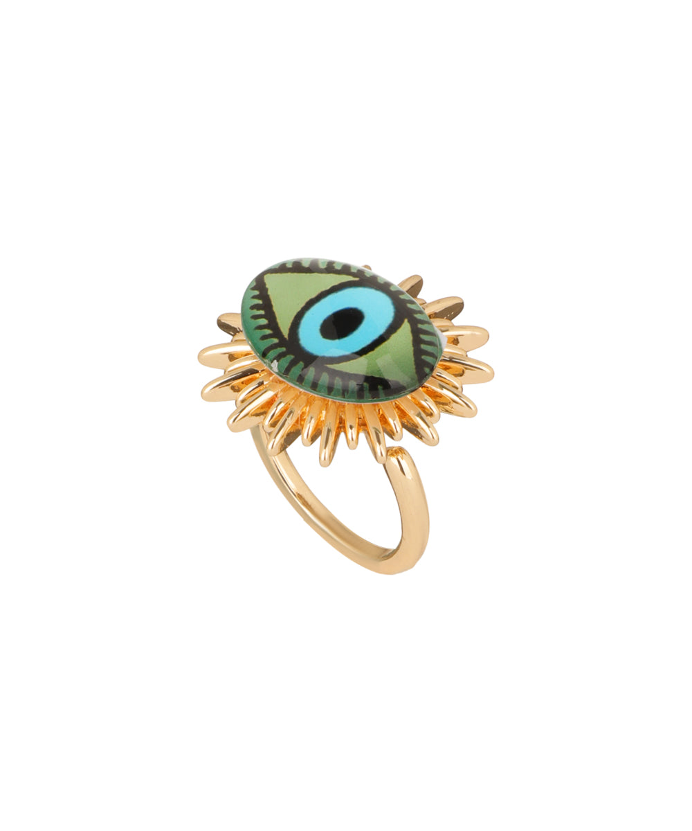 Sunburst Evil Eye Ring | Stylika