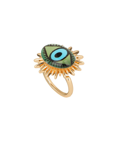 Sunburst Evil Eye Ring | Stylika