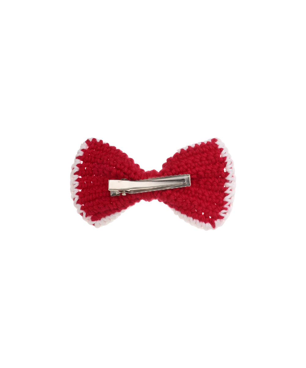Soft Knit Bow Crochet Hair Clip | Stylika