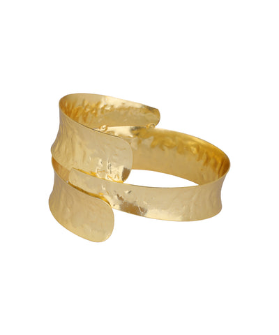 Sculptural Hammered Arm Cuff for Contemporary Style | Stylika