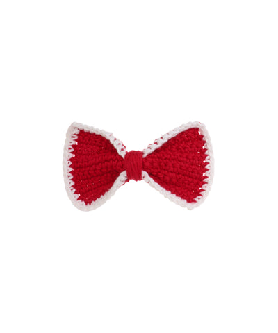 Soft Knit Bow Crochet Hair Clip | Stylika