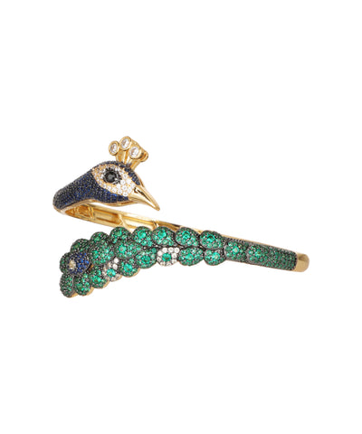 Kada bracelet with decorative stone pavé arrangement