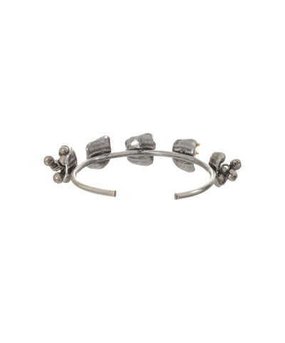 Clustered Pearl & Ghungroo Oxidised Cuff Bracelet | Stylika