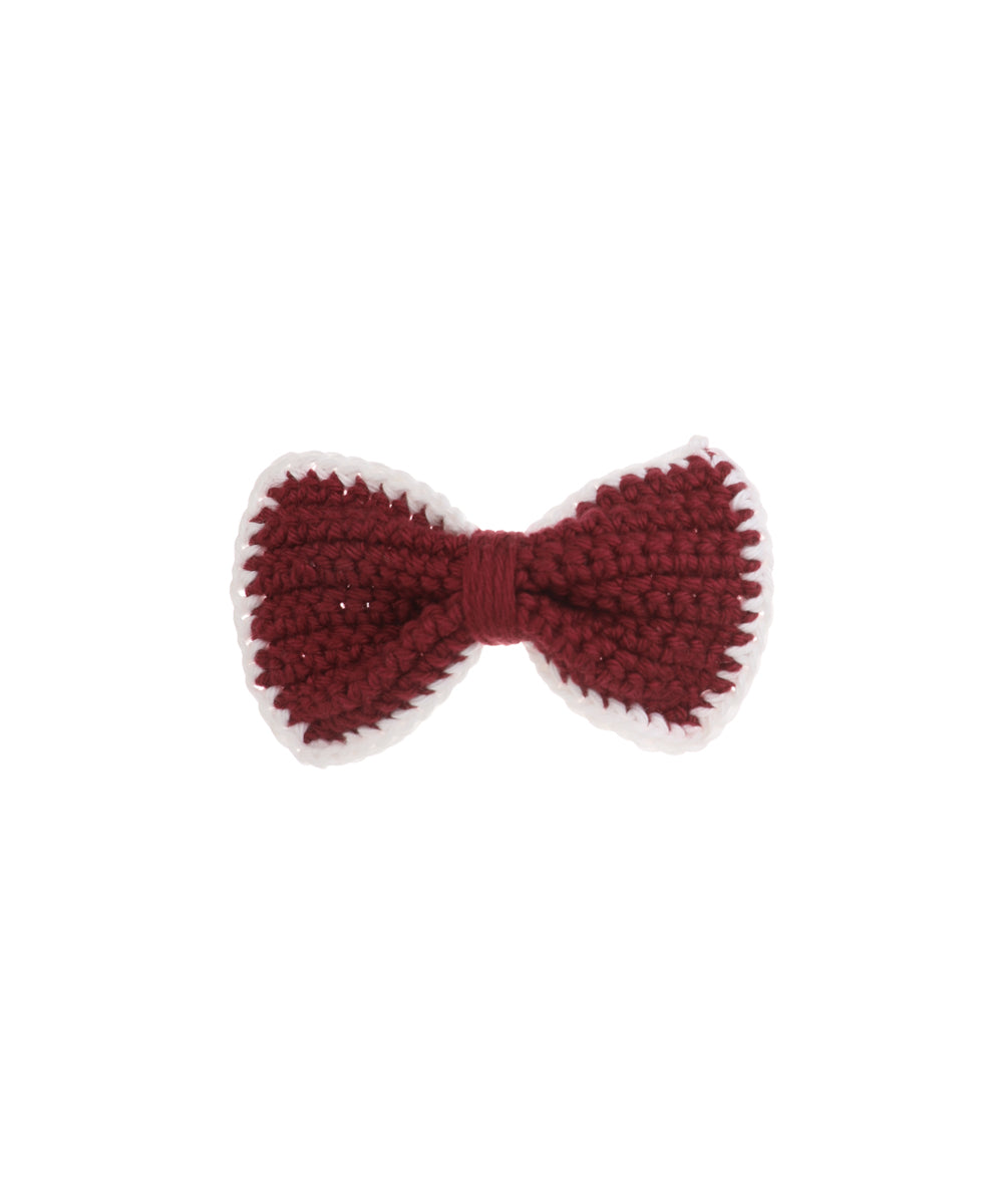Soft Knit Bow Crochet Hair Clip | Stylika