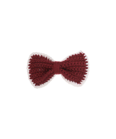 Soft Knit Bow Crochet Hair Clip | Stylika