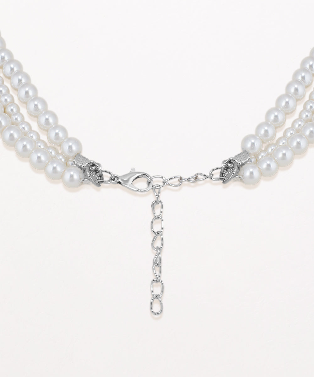 Multi-Strand Layered Necklace with Beaded Design | Stylika