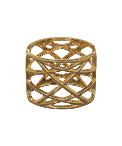 Interwoven Openwork Cuff Bangle Bracelet | Stylika