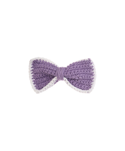Soft Knit Bow Crochet Hair Clip | Stylika