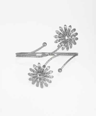Intricate Floral Design Statement Arm Cuff | Stylika