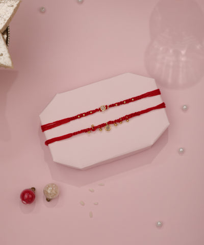 Sparkle Duo Bhaiya Bhabhi Rakhi Set | Stylika